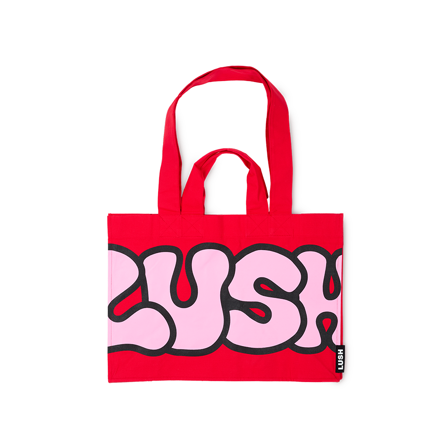 Retro Bubble Lush Big Bag Red Tote Bag