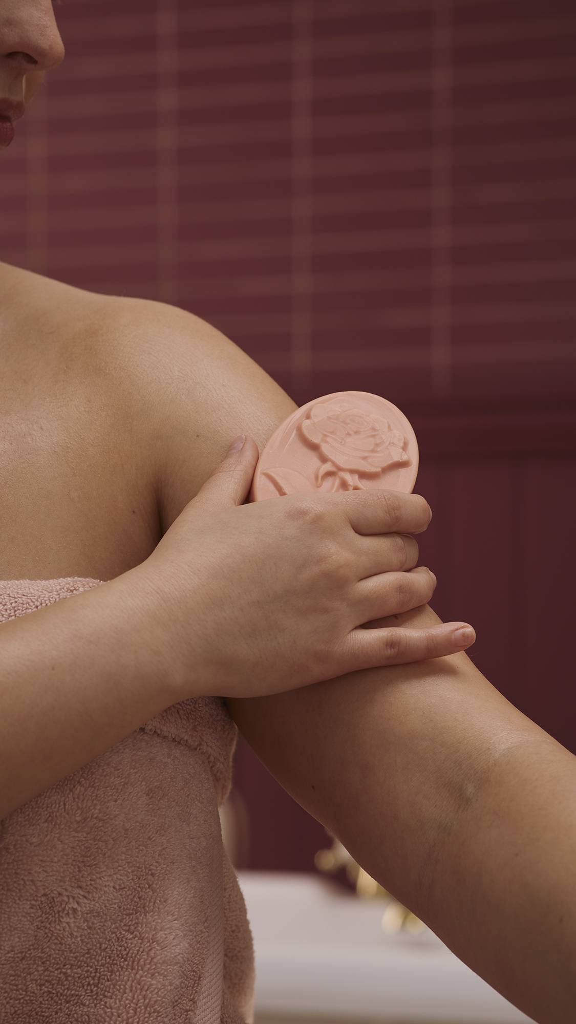 Pain de massage Rose Argan