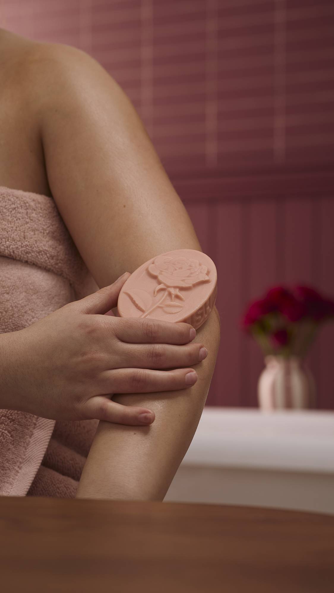 Pain de massage Rose Argan