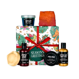 An image of LUSH | Season's Greetings | Paket  | Lush Christmas | Bästa julklapparna | Vega...