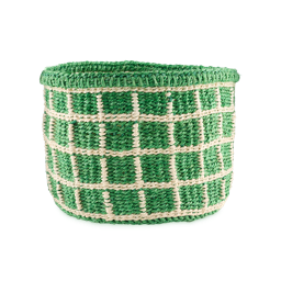 An image of LUSH | Handwoven Basket | Green | Product Holder
