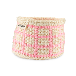 An image of LUSH | Handwoven Basket | Light Pink | Product Holder