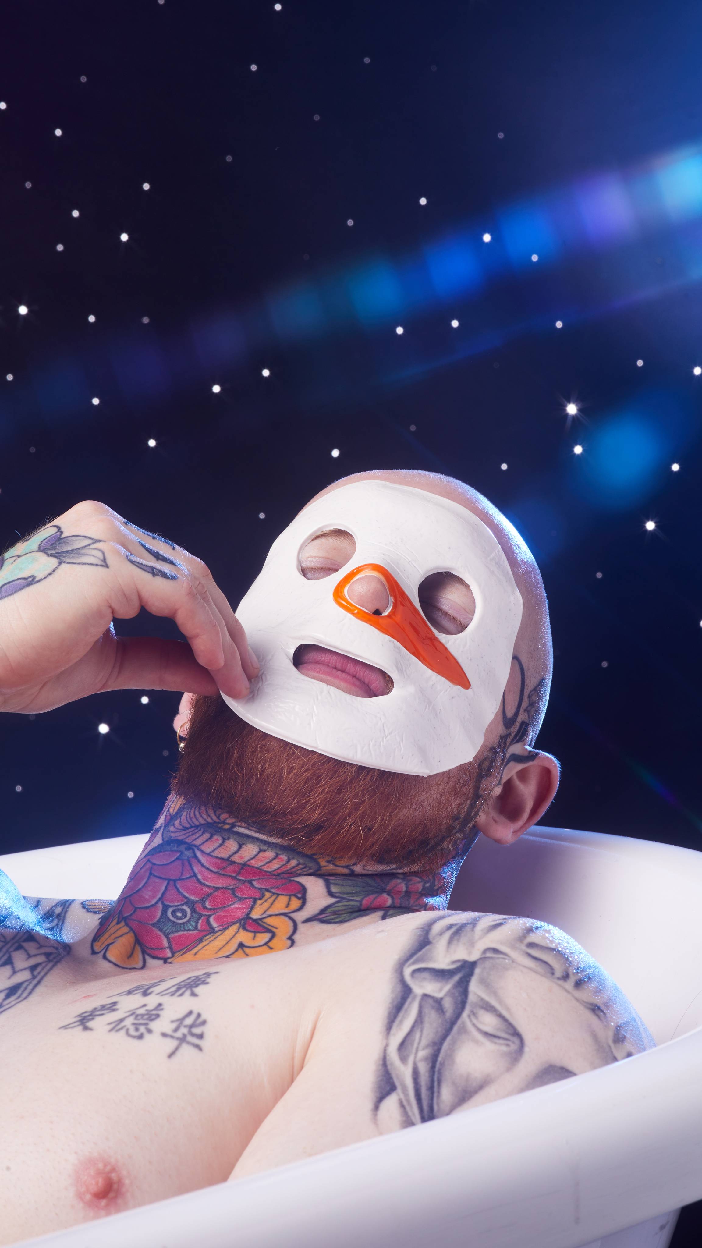 クリスマス ユニーク フェイスマスク 雪だるま スノーマン マフラー 可愛い スノーマンマスク | LUSH