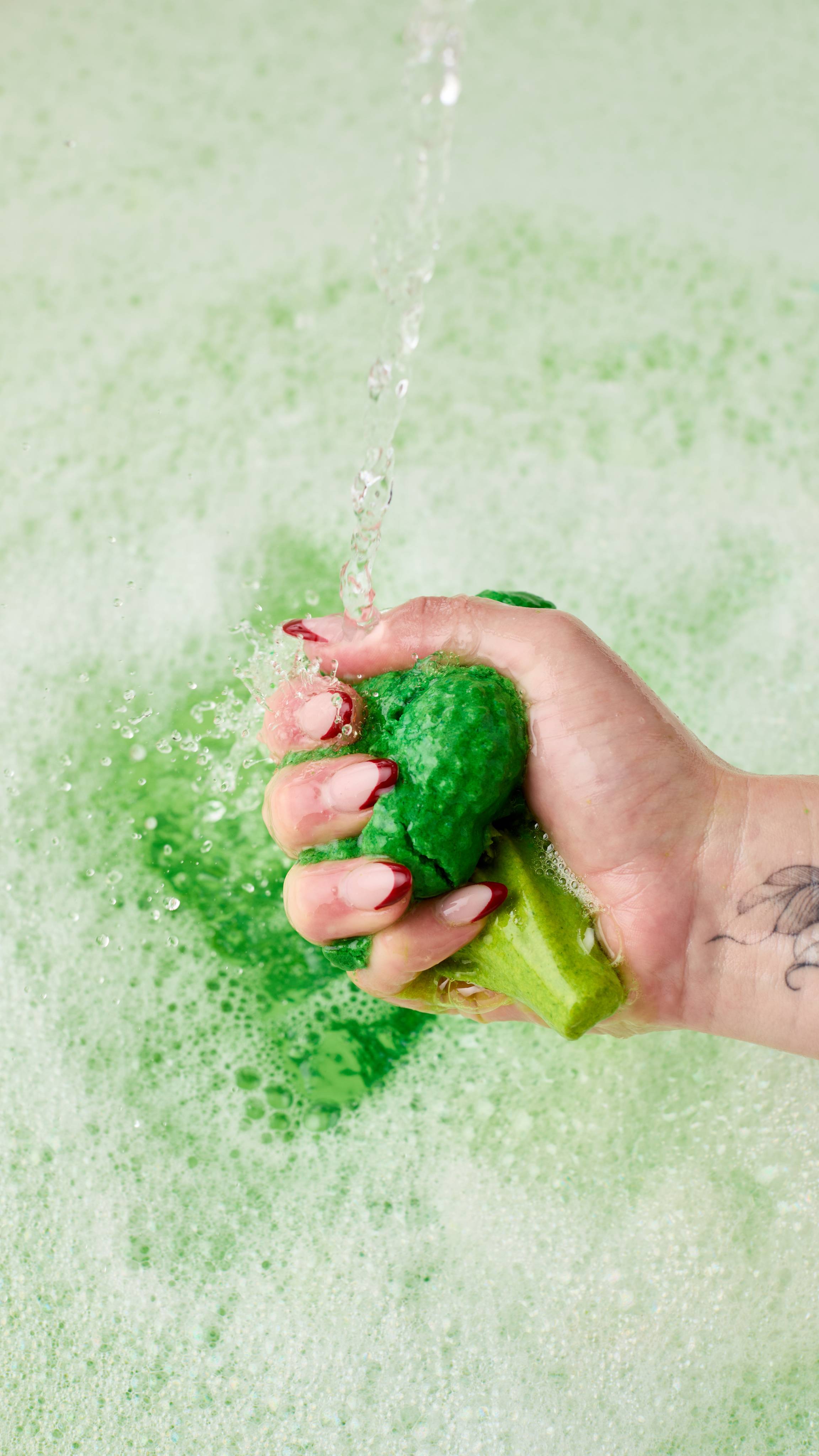 Sparkly Broccoli Bubble Bar