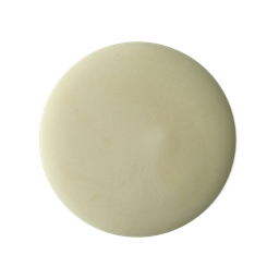 Super Milk.  A perfectly circular swatch of thick, glossy off-white shower gel. 