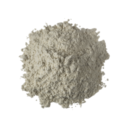 A sample of T for Toes - a creamy grey coloured, fine foot powder.
