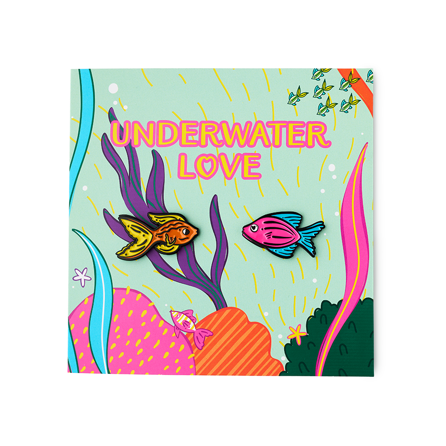 Underwater Love Greeting Card With Pins
