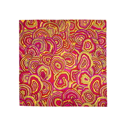 You Rock. An abstract yellow, pink and red pattern showing the inside of precious crystals.